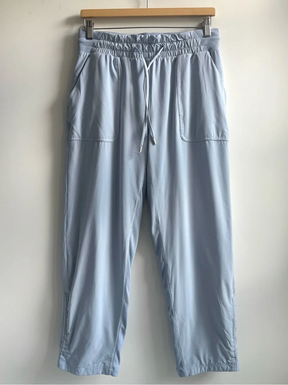 Lululemon Beyond The Studio Crop Pants Blue Linen Size 8